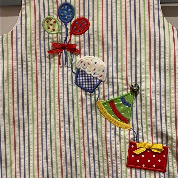 Zuccini Striped Birthday Jumper Dress 12M - Picture 2 of 7